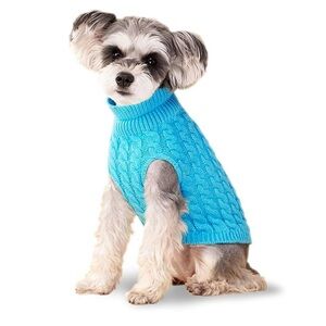 NEW - Krastmon Pullover Sweater, Turtleneck Knitwear, Outfits for S/M Dogs